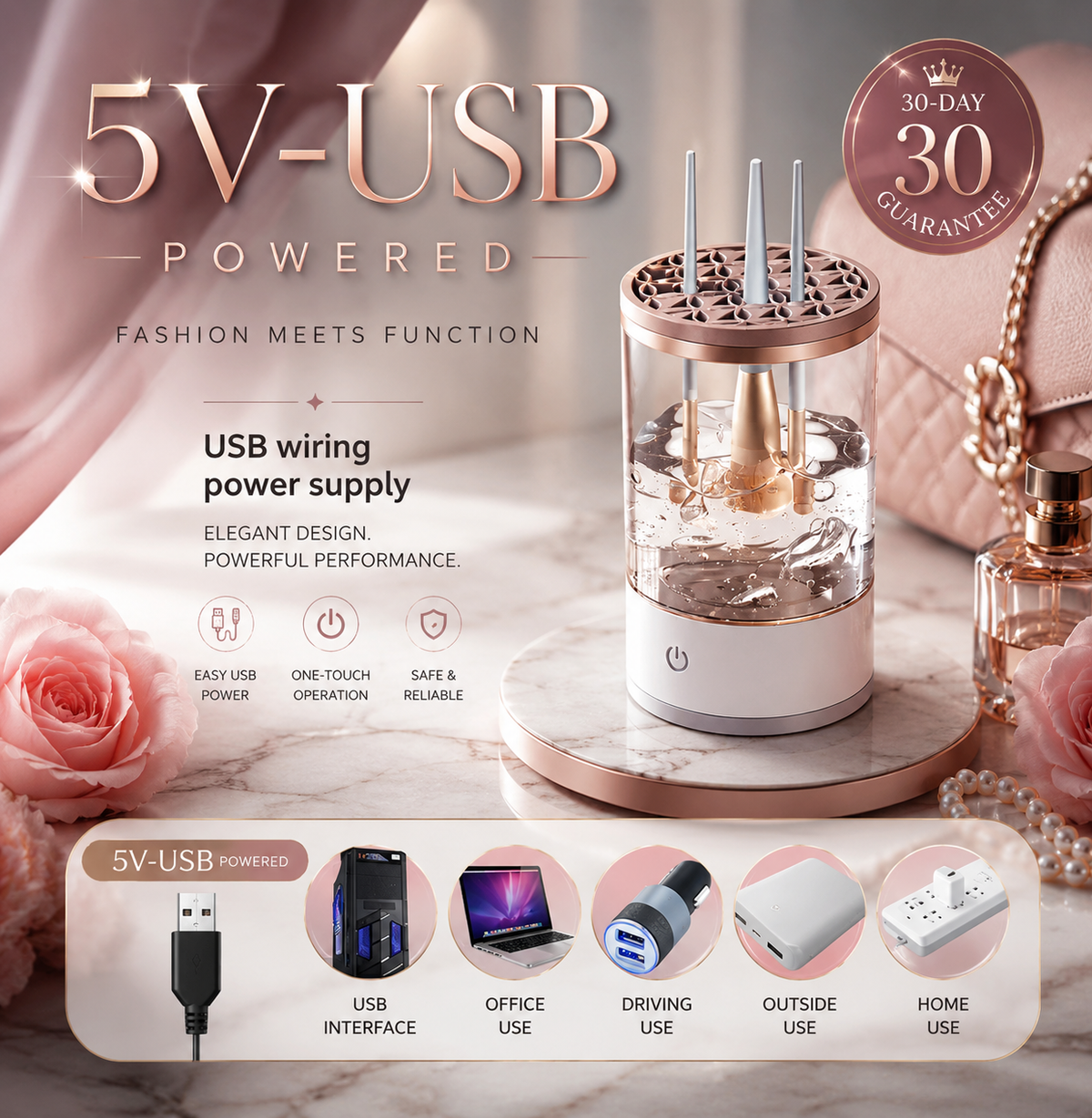 Portable Electric Makeup Brush Cleaner